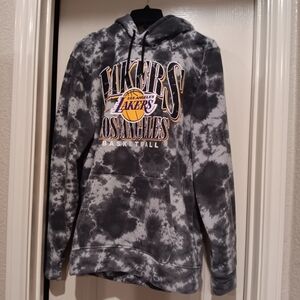 Los Angeles Lakers Tie-Dye Hoodie - Black and Gray